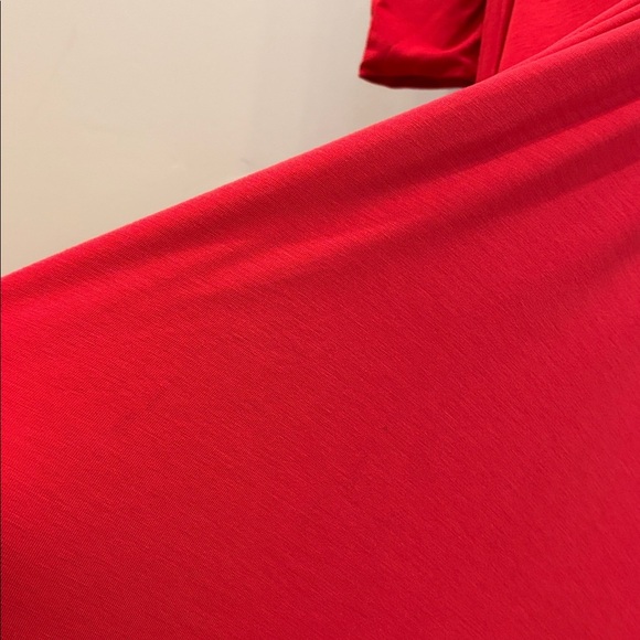 Ralph Lauren Red Long Sleeve Maxi Jersey Wrap Tie Dress size Medium - Picture 7 of 10